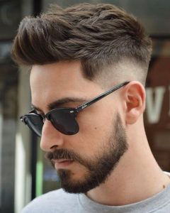 Low Drop Fade with Quiff Men Hairstyle