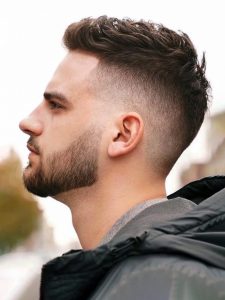 Textured Crew Cut with High Fade